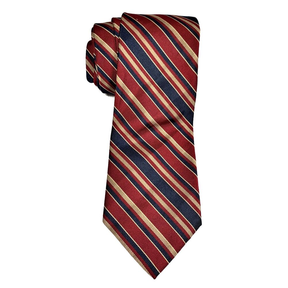 Bert Pulitzer Mens Stripe Vintage Silk Tie Business Formal Office Preppy - Picture 4 of 4